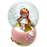 گوی موزیکال مدل پمپی Dream catcher طرح دختر خوشحال کد PA7669