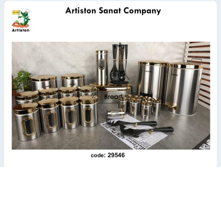 سرویس آشپرخانه 30 پارچه استیل درب طلایی آرتیستون