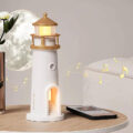 چراغ خواب مدل فانوس دریایی ماه اسپیکر دار