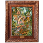 تابلو فرش ماشینی نقش نگار رضوی طرح مینیاتور کد 1465KP
