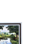 تابلو فرش ماشینی مدل برکه و قو کد 8892