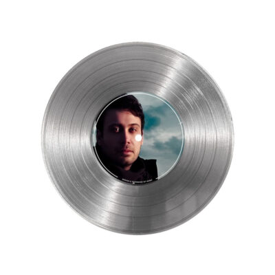 تابلو نیپ آرت طرح دیسک گرامافون مدل 9152 فریم نقره ای