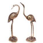 مجسمه برنزی مدل لک لک نر و ماده مجموعه دو عددی