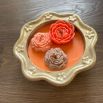 شمع دست ساز مدل کاسه ای گلدار