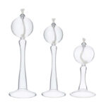 شمع مدل حبابی پایه دار مجموعه 3 عددی