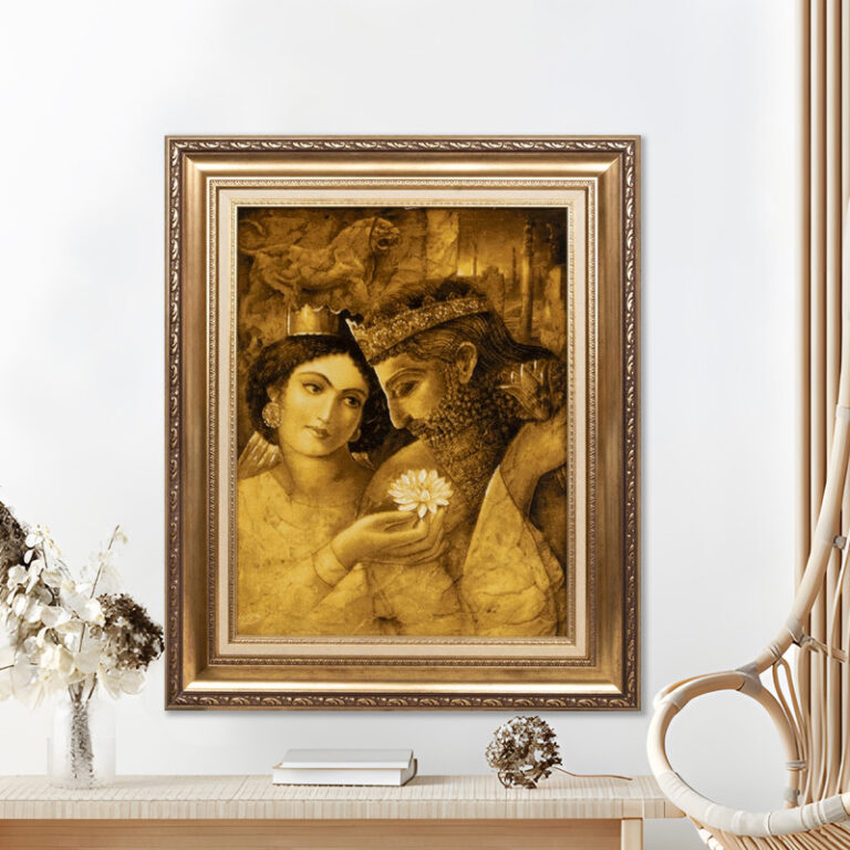 تابلو فرش دستباف سی پرشیا مدل کوروش و ماندانا کد 903418