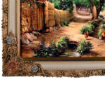 تابلو فرش ماشینی طرح کوچه باغ کد HT016