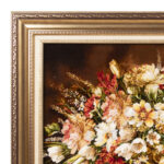 تابلو فرش دستباف سی پرشیا مدل گل در گلدان برنزی کد 903658