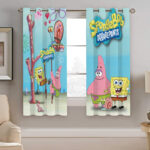 پرده نیروانا طرح باب اسفنجی کودک مدل هازان کد 8801 سایز 140×200 سانتی متر