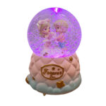 گوی موزیکال مدل پمپی دختر و پسر طرح Love for ever کد A02