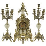 ساعت رومیزی مدل  کنت و شمعدان مجموعه 3 عددی