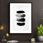 تابلو مدل Black print strokes کد 248901913