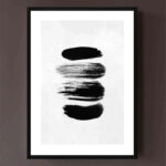 تابلو مدل Black print strokes کد 248901913