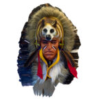 دیوارکوب طرح سرخپوست مدل روباه