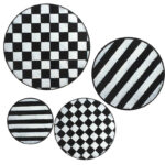 دیوارکوب مدل هاشورو شطرنجی مجموعه ۴ عددی