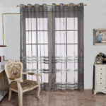 پرده تیکو دکو مدل حریر ژرسه سه لاین ژوردار سایز 140*280 سانتی متر