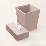 ست سطل و جای دستمال کاغذی لوپینه مدل IRIS-LP119