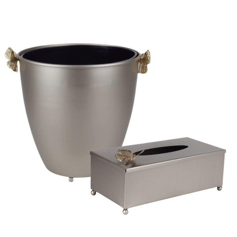 ست سطل و جای دستمال کاغذی مدل استاتیک