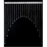 پرده آویز آریا کریستال مدل هلال سایز 130x130 سانتی متر