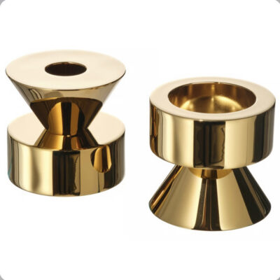 شمعدان ایکیا مدل stockholm مجموعه دو عددی مناسب برای شمع وارمر