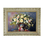 تابلو فرش ماشینی مدل گلدان گل کد 8950