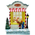 گوی موزیکال مدل پمپی لایت باکس آکواریومی طرح آبنبات بابانوئل و کریسمس کد P4237