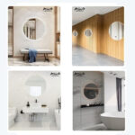 آینه آزالیا مدل بک لایت نوردار گرد 80