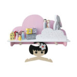 شلف دیواری اتاق کودک طرح ابر مدل MKids52-Pink