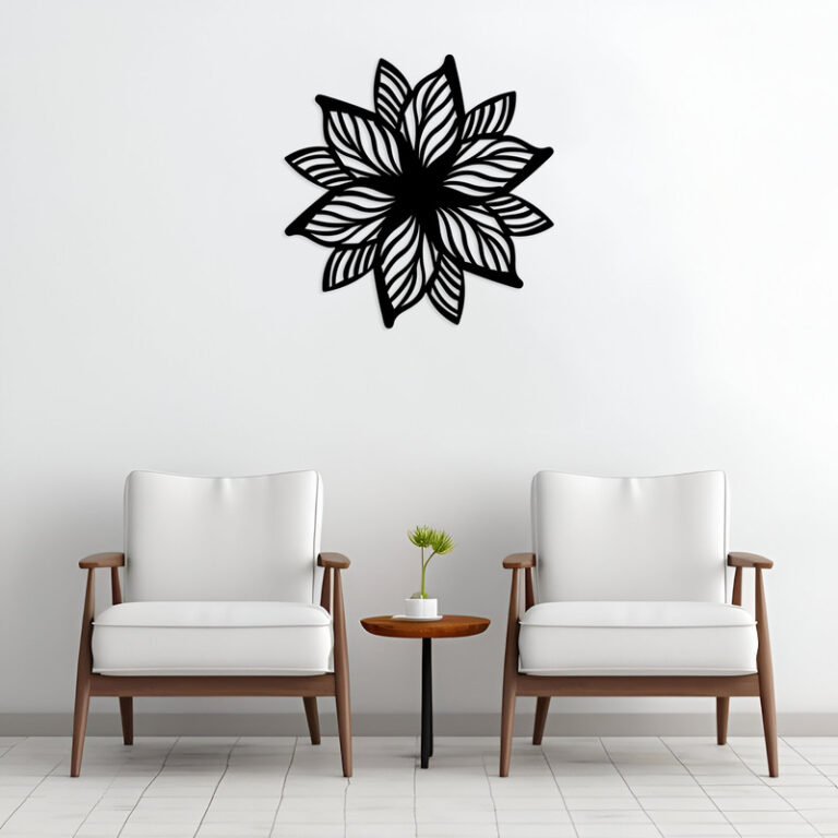 دیوارکوب مدل گلبرگ فلزی کد zb7