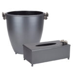 ست سطل و جای دستمال کاغذی مدل استاتیک