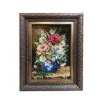 تابلو فرش دستباف مدل گل طولی