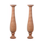 شمعدان طرح ارغوان مدل پایه بلند کد SE2082 مجموعه 2 عددی