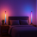 آباژور رومیزی آی لِد مدل پیکسل بلوتوثی کد BT-Rainbow-Pro1