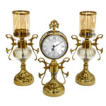 ست شمعدان و ساعت مدل 9003 مجموعه 3 عددی
