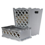 ست سطل و جای دستمال کاغذی مدل 190