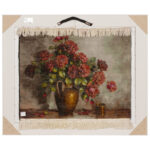 تابلو فرش دستباف سی پرشیا طرح گل در کوزه سفالی کد 903997