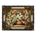 تابلو فرش ماشینی طرح سبد گل کد ۷۳۹۵