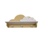 شلف دیواری اتاق کودک طرح ابر مدل MKids52-Cream