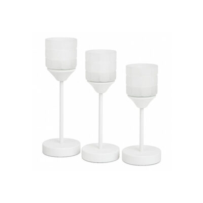 شمعدان مدل کریستال دکوراتیو بسته 3 عددی