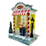 گوی موزیکال مدل پمپی لایت باکس آکواریومی طرح آبنبات بابانوئل و کریسمس کد P4237