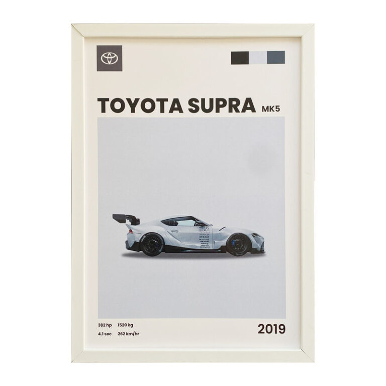 تابلو مدل دکوراتیو طرح ماشین تویوتا سوپرا mk5 کد 1094