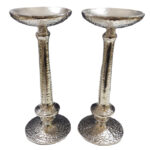 شمعدان مدل آلومینیوم طرح چکشی بسته 2 عددی