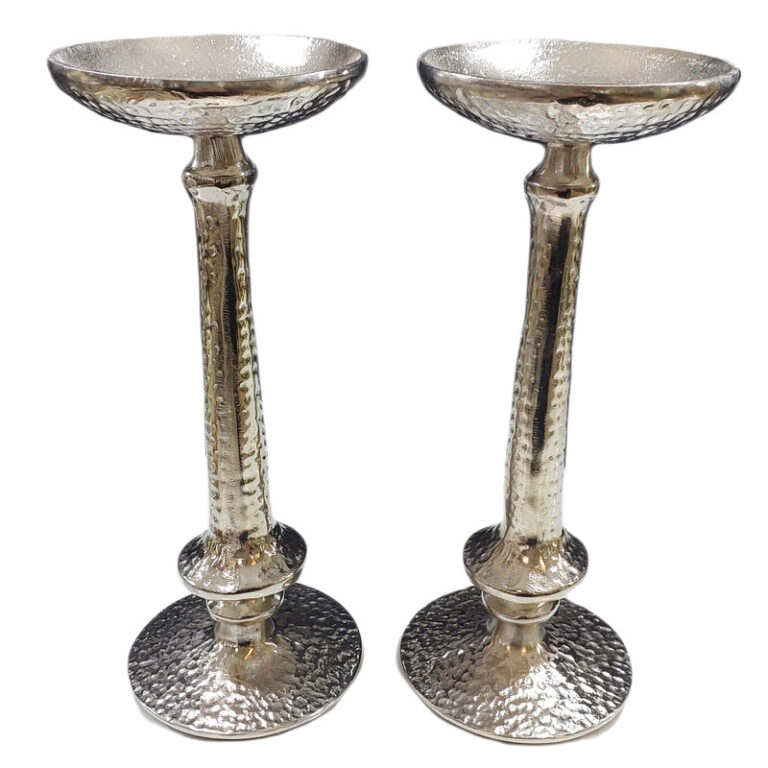 شمعدان مدل آلومینیوم طرح چکشی بسته 2 عددی