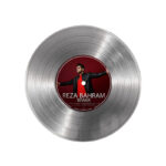 تابلو نیپ آرت طرح دیسک گرامافون مدل 9182 فریم نقره ای