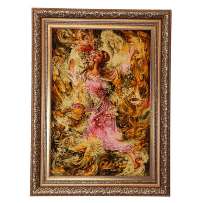 تابلو فرش دستباف طرح مینیاتور بوی بهار کد 90642