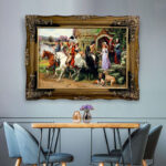 تابلو فرش ماشینی طرح بدرقه کد ۷۱۷۷