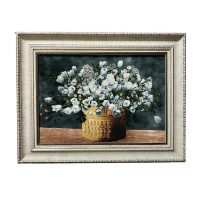 تابلو فرش دستبافت مدل گل های زینتی کد NKP.T 2/49