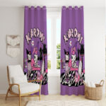 پرده مدل کرومی kuromi کد 501 سایز 140×280 سانتی متر