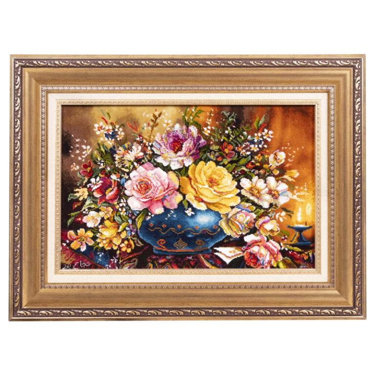 تابلو فرش دستباف سی پرشیا مدل گل در گلدان کد 903479