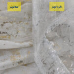 پرده تیکو دکو مدل حریر ژورژت طلاکوب سایز 280x300 سانتی‌متر